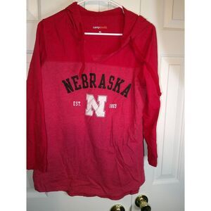 Camp David‎ Nebraska Cornhuskers Lightweight Hooded Long Sleeve T-Shirt XL Red